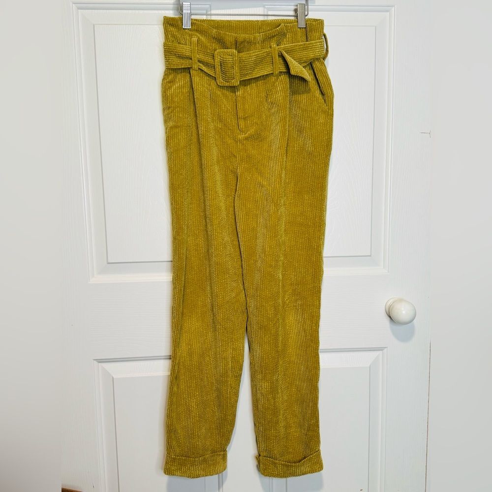 Wild Fable Mustard Corduroy Trousers with Belt